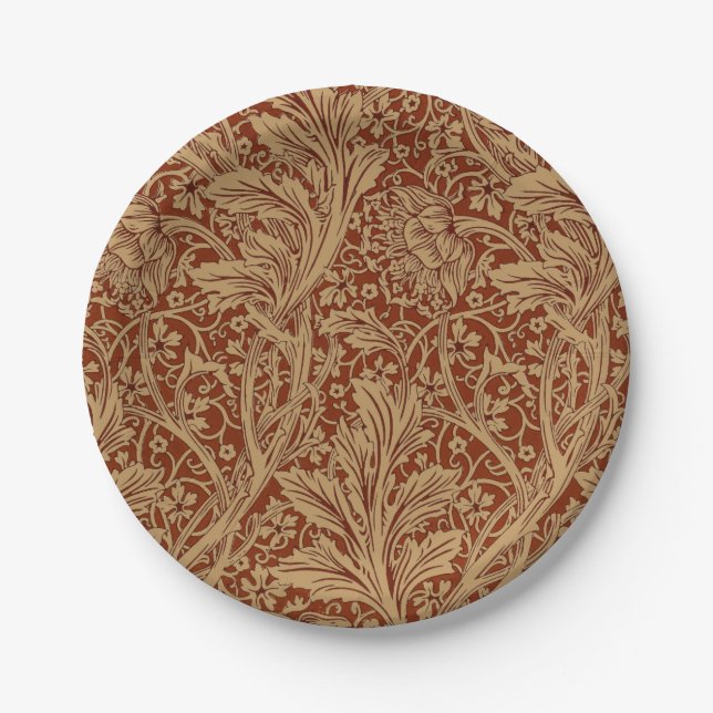 Prato De Papel William Morris Arcadia Jardim Floral Flor Classi (Frente)