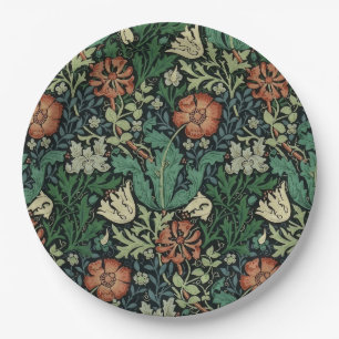 Prato De Papel William Morris Compton Floral Art Nouveau Pattern