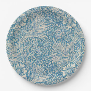 Prato De Papel William Morris - cravo-de-defunto azul floral