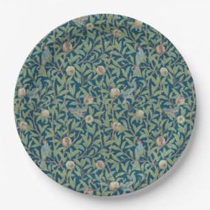 Prato De Papel William Morris "Pássaro e Romã" 
