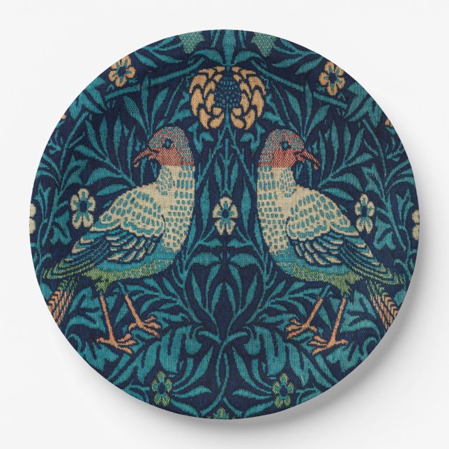 Prato De Papel William Morris Pheasants (Frente)