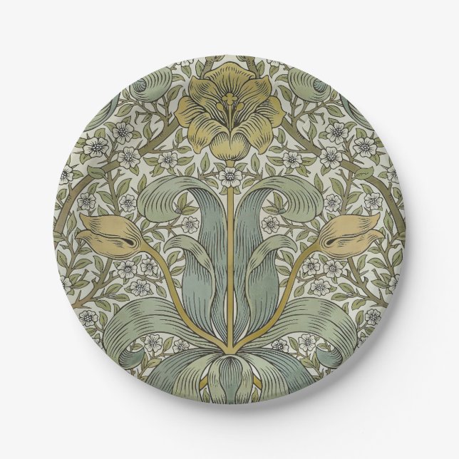 Prato De Papel William Morris Primavera Thicket Classic Pattern (Frente)