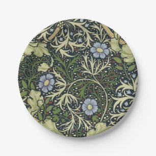 Prato De Papel William Morris Seaweed Pattern Floral Vintage Art