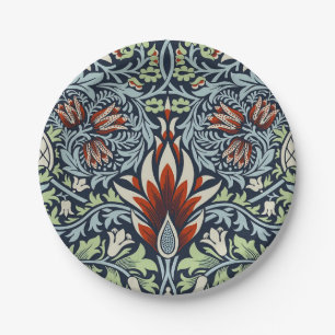 Prato De Papel William Morris Snakeshead Floral Clássica Botânica