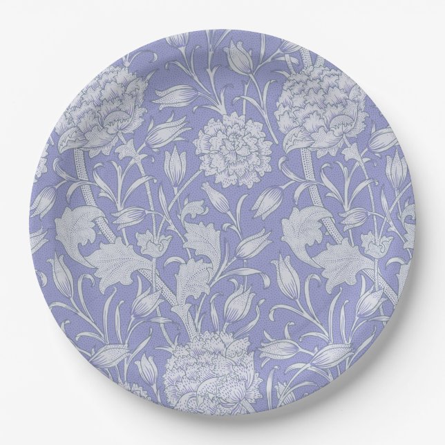 Prato De Papel William Morris - Wild Tulips Purple Floral Pattern (Frente)