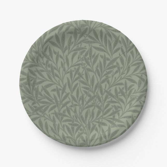 Prato De Papel William Morris Willow Flower Classic (Frente)