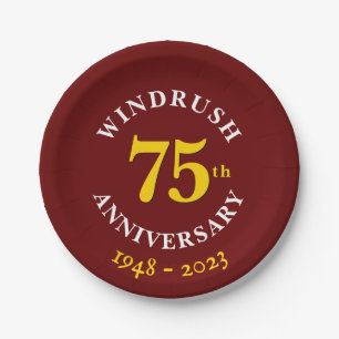 Prato De Papel Windrush geração 75 anos