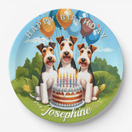 Prato De Papel Wire Hair Fox Terriers Birthday Party