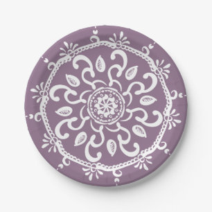 Prato De Papel Wisteria Mandala