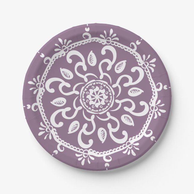 Prato De Papel Wisteria Mandala (Frente)