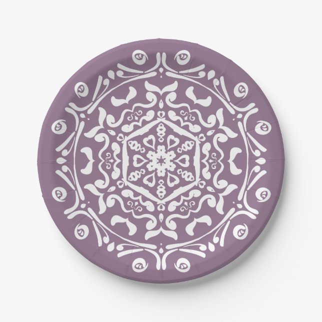 Prato De Papel Wisteria Mandala (Frente)