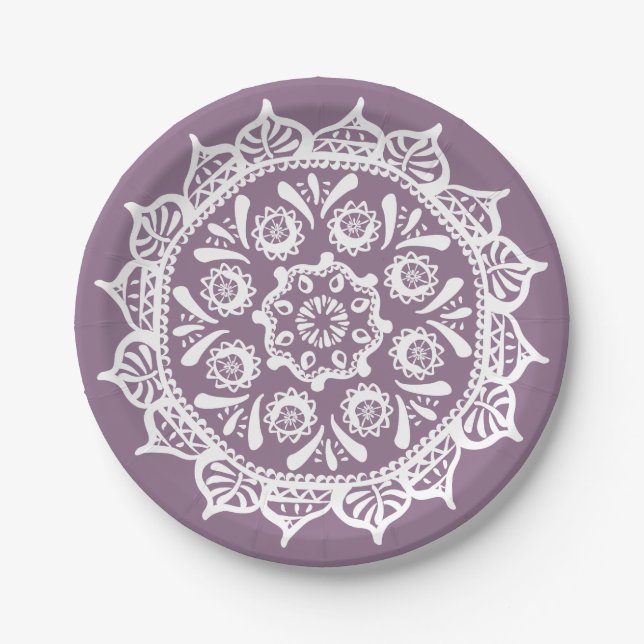 Prato De Papel Wisteria Mandala (Frente)