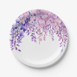Prato De Papel Wisteria Rosa Lilás