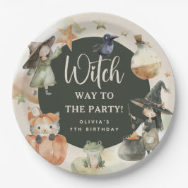 Prato De Papel Witch Way to the Party' Kids Halloween Birthday