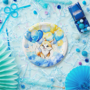 Prato De Papel Wolf Birthday