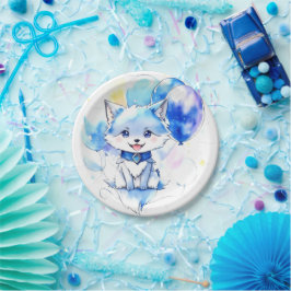 Prato De Papel Wolf Birthday