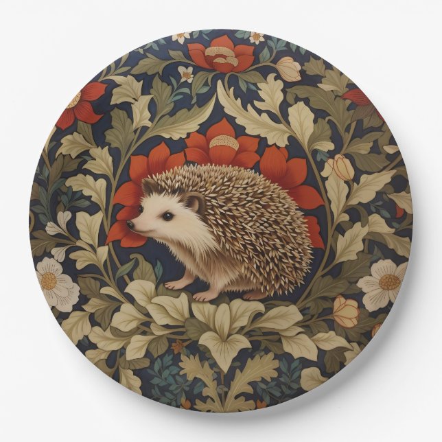 Prato De Papel Woodland Hedgehog William Morris Inspirou (Frente)