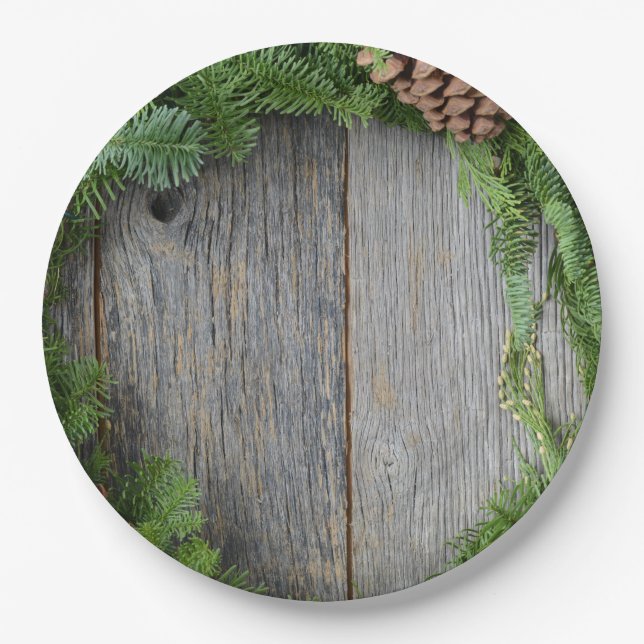 Prato De Papel Wreath Natal (Frente)