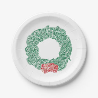 Prato De Papel Wreath Natal