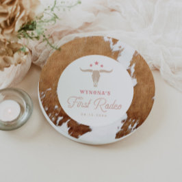 Prato De Papel WYNONA Pink CowGirl First Rodeo Festa de aniversár