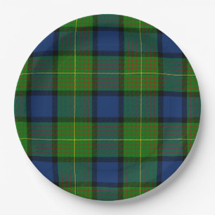 Prato De Papel Xadrez azul verde Muir Moore tartan