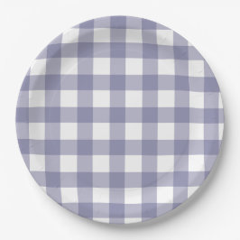 Prato De Papel Xadrez búfalo delicado roxo e branco