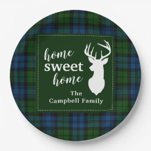 Prato De Papel Xadrez Personalizada Tartan Clan Campbell Militar