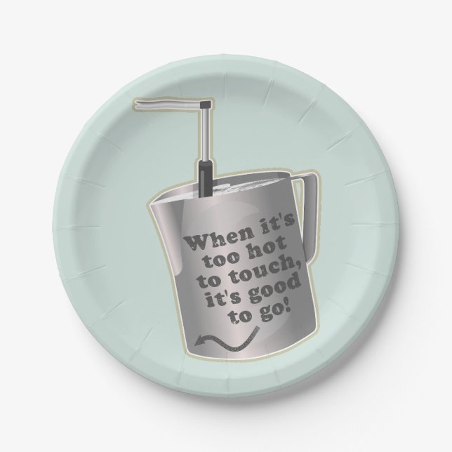 Prato De Papel Xícara de leite de café Barista (Frente)