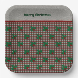 Prato De Papel Xmas Gingham 1940