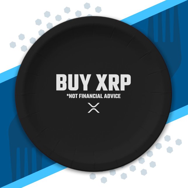 Prato De Papel XRP Crypto Memory Not Financial Advice Dispenser (Criador carregado)