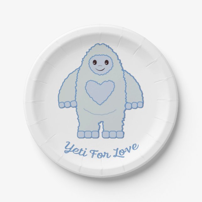 Prato De Papel Yeti por Amor (Frente)