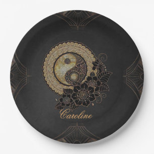 Prato De Papel Yin yang, o símbolo que representa o equilíbrio