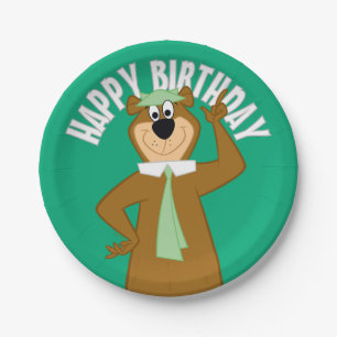 Prato De Papel Yogi "Mais Inteligente Que O Urso Médio"