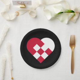 Prato De Papel Yule Hear escandinavo