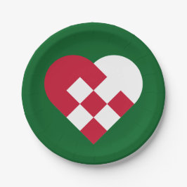 Prato De Papel Yule Hear escandinavo