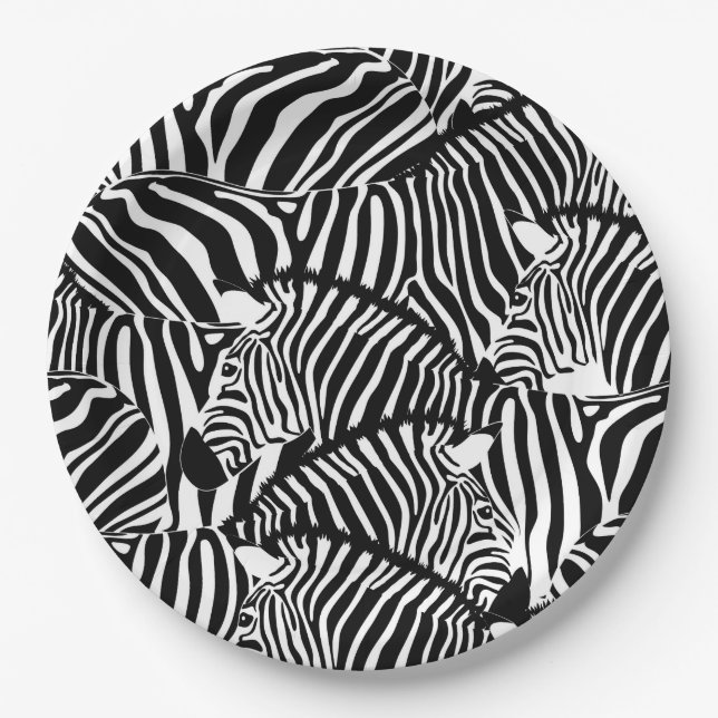 Prato De Papel Zebra (Frente)