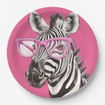 Zebra com Óculos Rosa