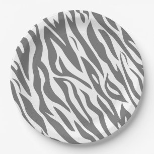 Prato De Papel Zebra Patterno Safari