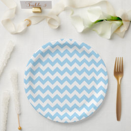Prato De Papel Zigzag Azul, Chevron Azul, Padrão Geométrico