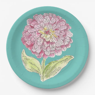 Prato De Papel Zinnia Burst