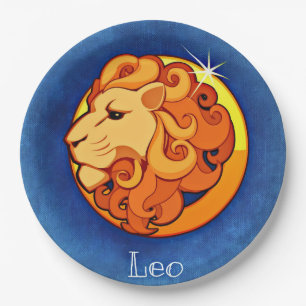 Prato De Papel Zodiac_Sign_Lion