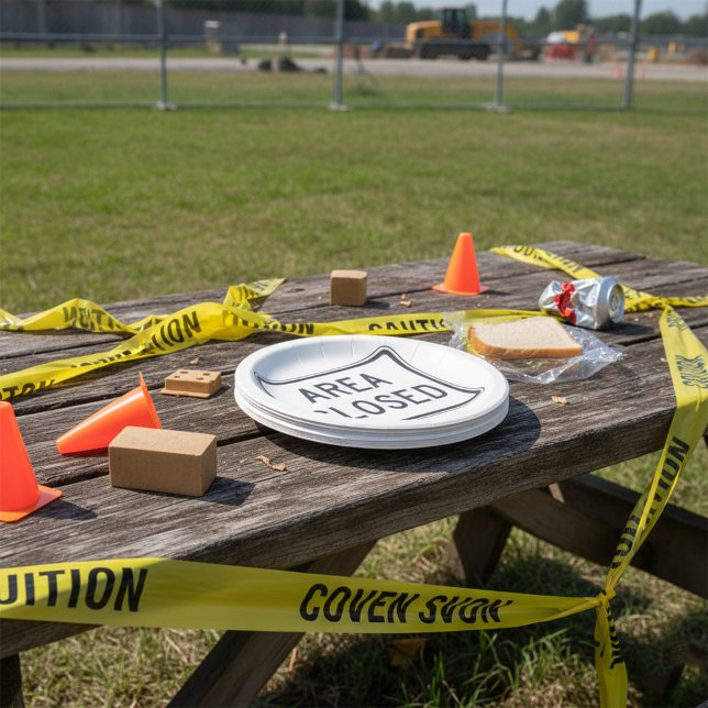 Prato De Papel Zona Sinal de Fechamento Zona Zona Restritiva (Criador carregado)