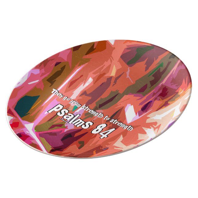 Prato De Porcelana Capítulo 84 dos salmos (Lateral)