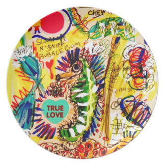 Prato grafites do cavalo de mar