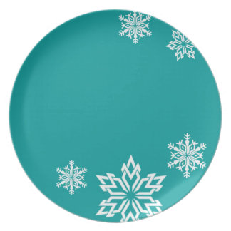 Prato Placa Designer Snowflake