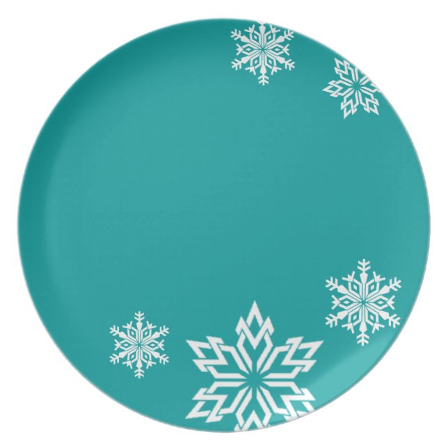 Prato Placa Designer Snowflake (Frente)