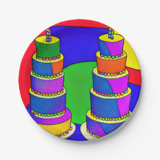 Pratos de Aniversário com Design de Bolo