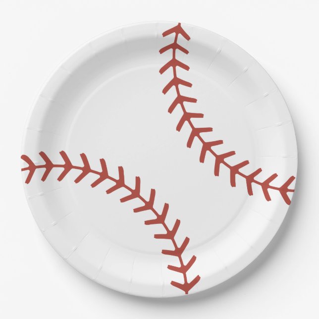 Pratos de Aniversário de Beisebol (Frente)