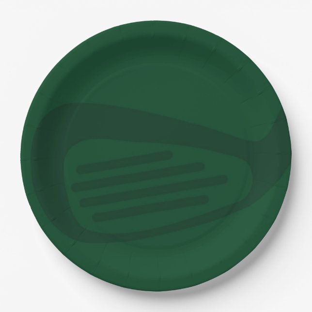 Pratos de Aniversário de Golfe Verde (Frente)
