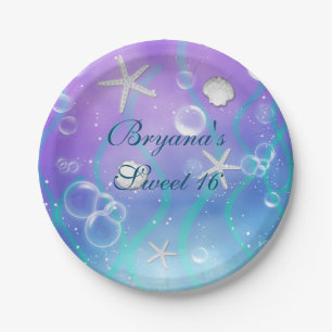 Pratos de Aniversário Enfeitiçado Sob o Mar